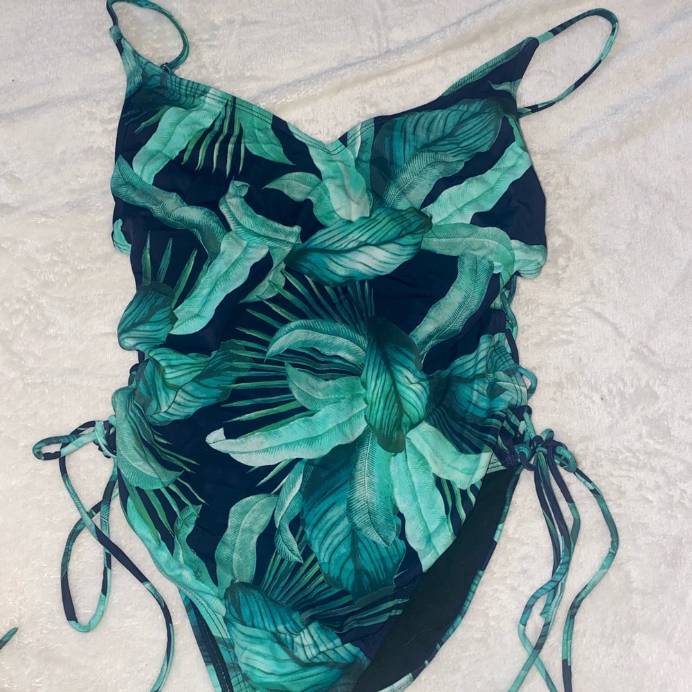 Tropical printed Kirra One Piece Swimsuit with Ties on the side